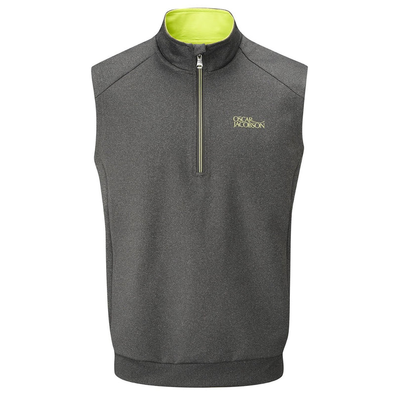 Oscar Jacobson Trent Tour 1/2 Zip Golf Vest - Pewter