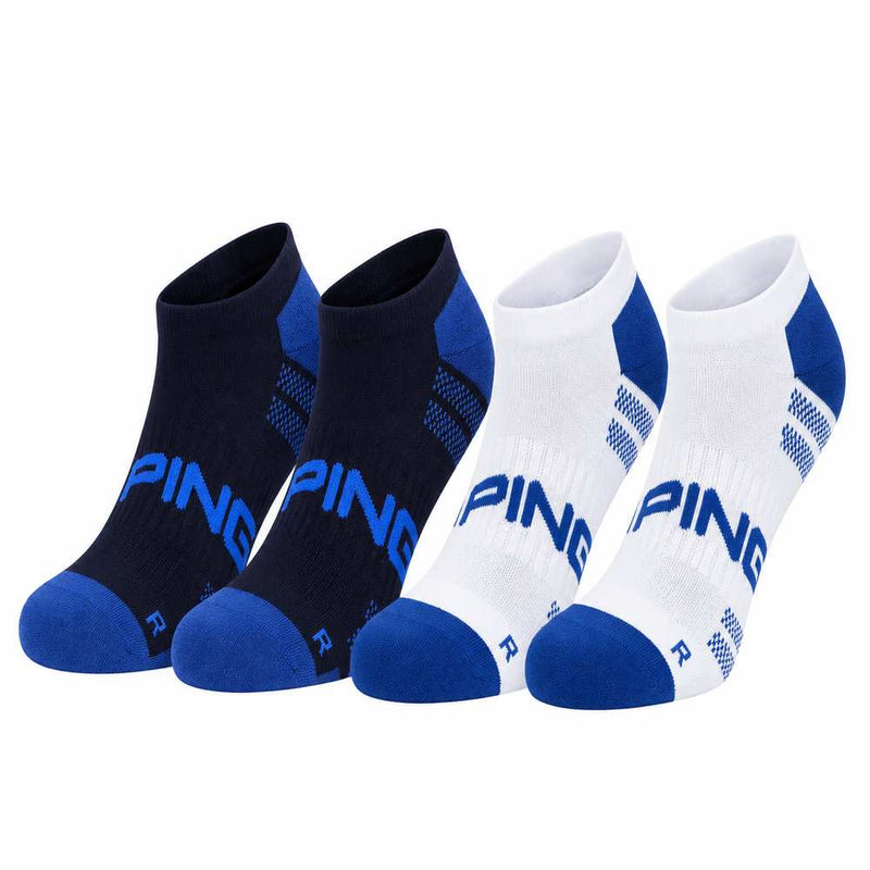 Ping No Show Socks - Navy/White Multi