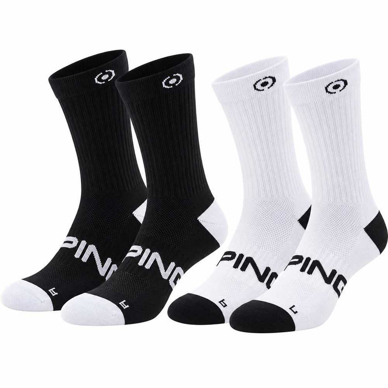 Ping Sensorcool Crew Socks (2 Pairs) - Black/White