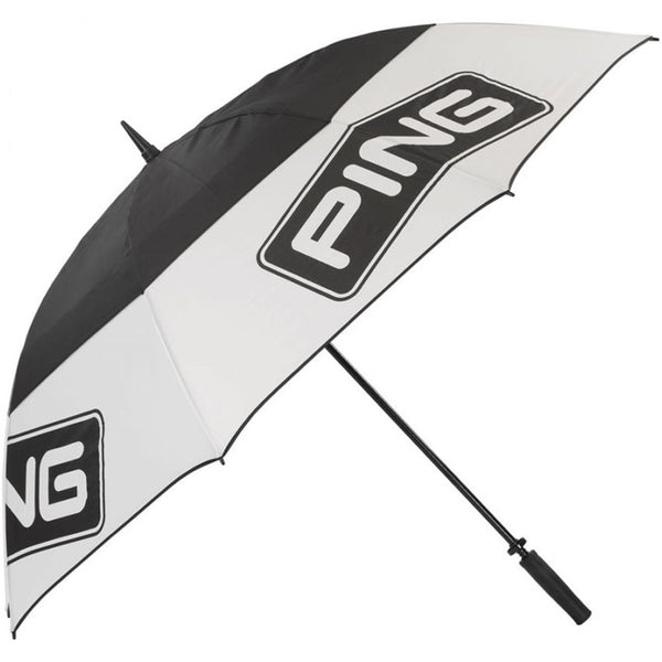 Ping 68" Tour Double Canopy Umbrella - Black/White