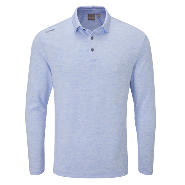 Ping Angus Long Sleeve Polo Shirt - Marina Multi