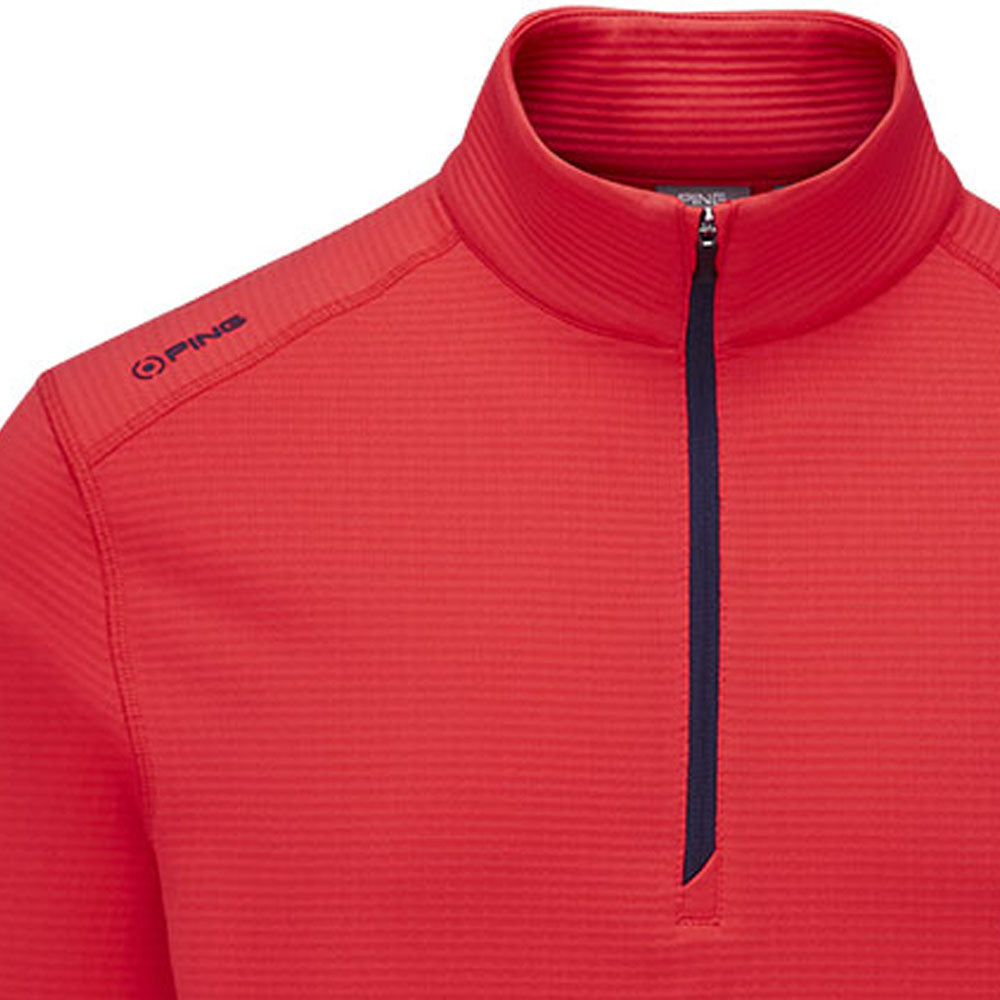 Ping Sensor Warm Edwin Half-Zip Golf Pullover - Poppy Ping Sensor Warm Edwin Half-Zip Golf Pullover - Poppy