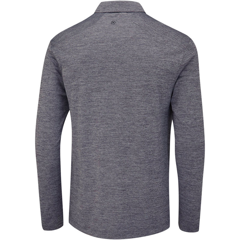 Ping Emmett Long Sleeve Polo Shirt - Charcoal Marl