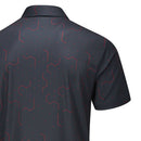 Ping Geo Polo Shirt - Navy/Firebrick