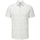 Ping Geo Polo Shirt - White/Dark Mineral