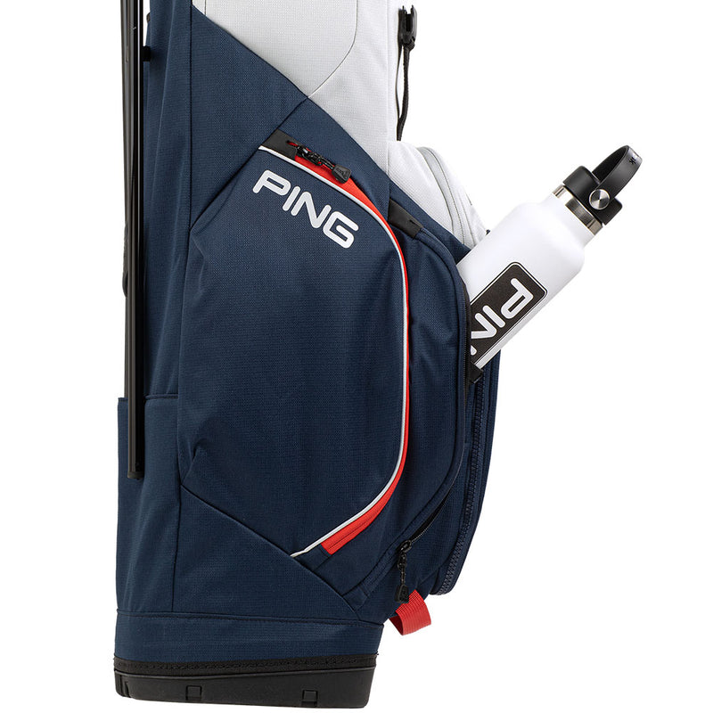 Ping Hoofer Lite Stand Bag - Navy/Platinum/Red