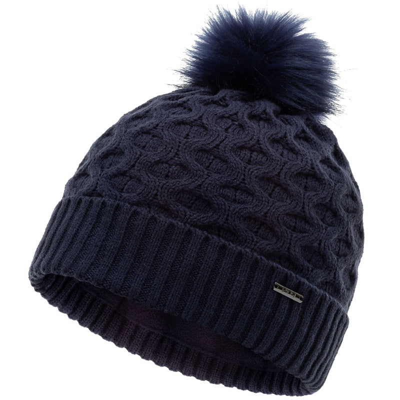 Ping Ladies Classic Knit Beanie Hat - Navy