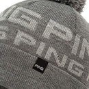 Ping Logo Bobble Beanie - Grey Marl/Silver