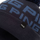 Ping Logo Bobble Beanie - Navy/Blue
