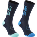 Ping Logo SensorCool Socks (2 Pack) - Navy Multi