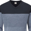 Ping Lucas V-Neck Sweater - Greystone Marl/Navy