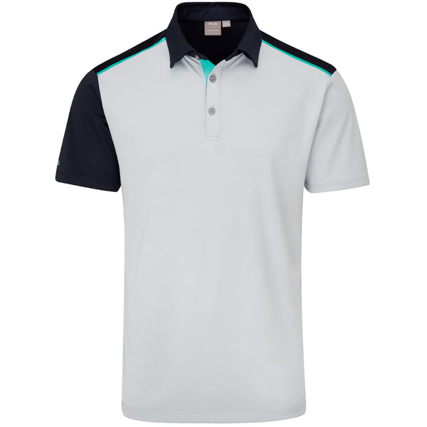 Ping Mack SensorCool Polo Shirt - Pearl Grey/Navy