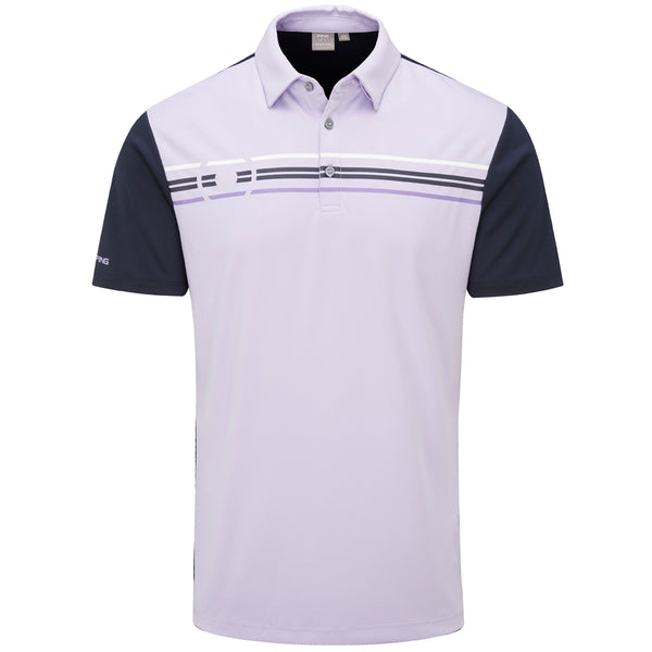 Ping Morten SensorCool Polo Shirt Cool Lilac Navy