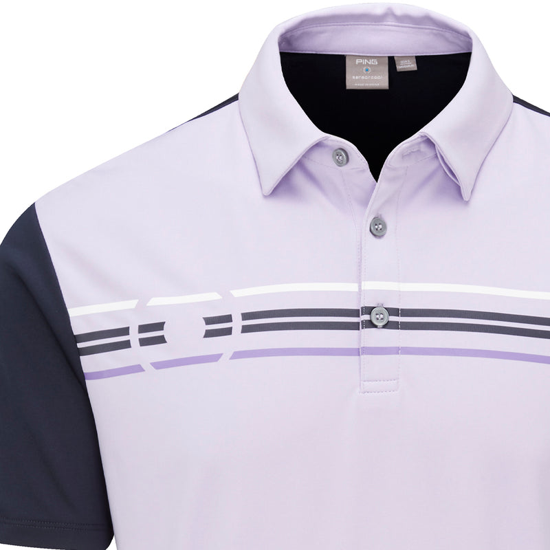 Ping Morten SensorCool Polo Shirt - Cool Lilac/Navy
