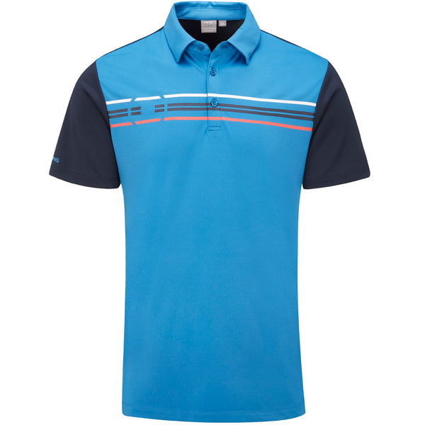 Ping Morten SensorCool Polo Shirt - Danube/Navy