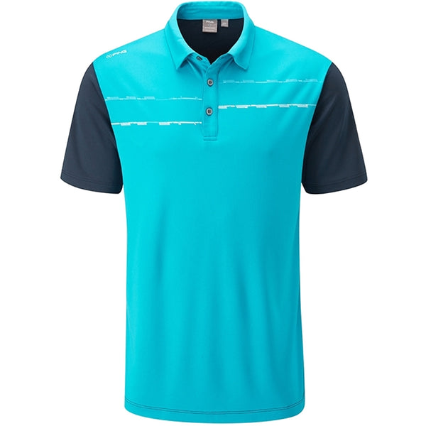 Ping Newton Polo Shirt - Lagoon Falls/Oxford Blue