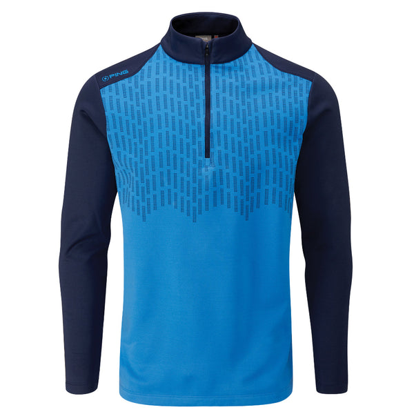 Ping Nordic 1/2 Zip Sweater - Brilliant Blue/Oxford Blue