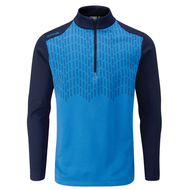 Ping Nordic 1/2 Zip Sweater - Brilliant Blue/Oxford Blue