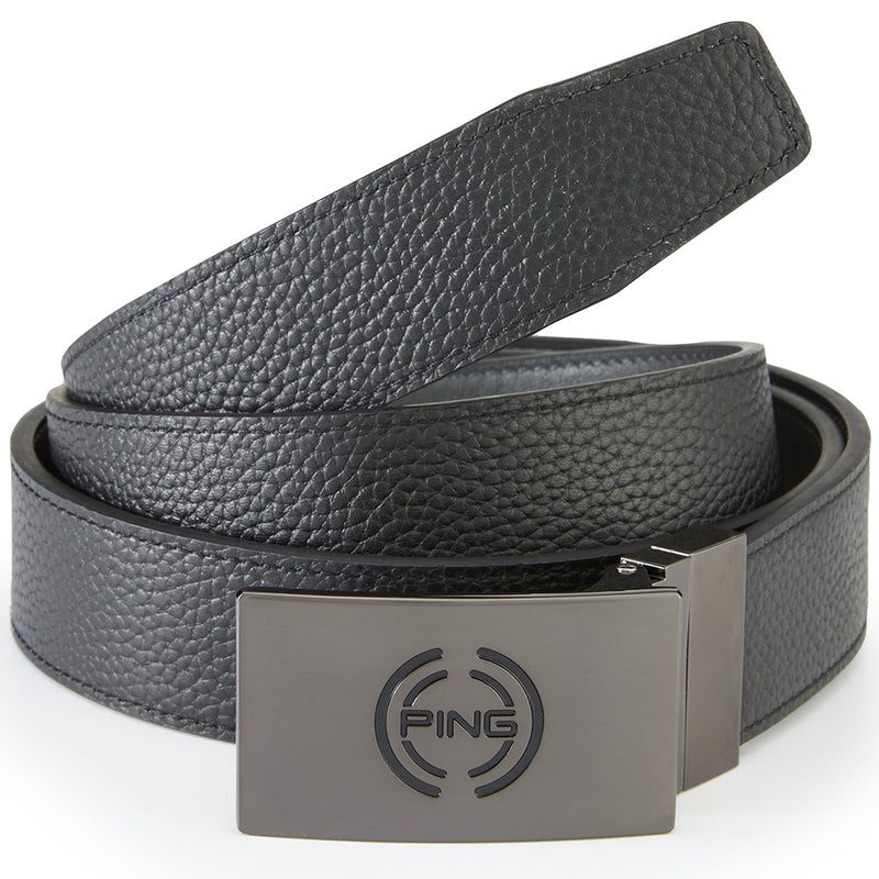 Ping Stamp Reversible Belt - Black/Asphalt