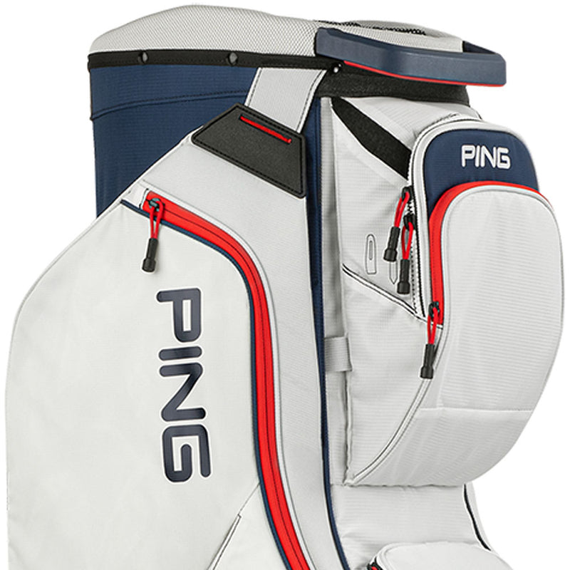 Ping Traverse Cart Bag - Platinum/Navy/Red