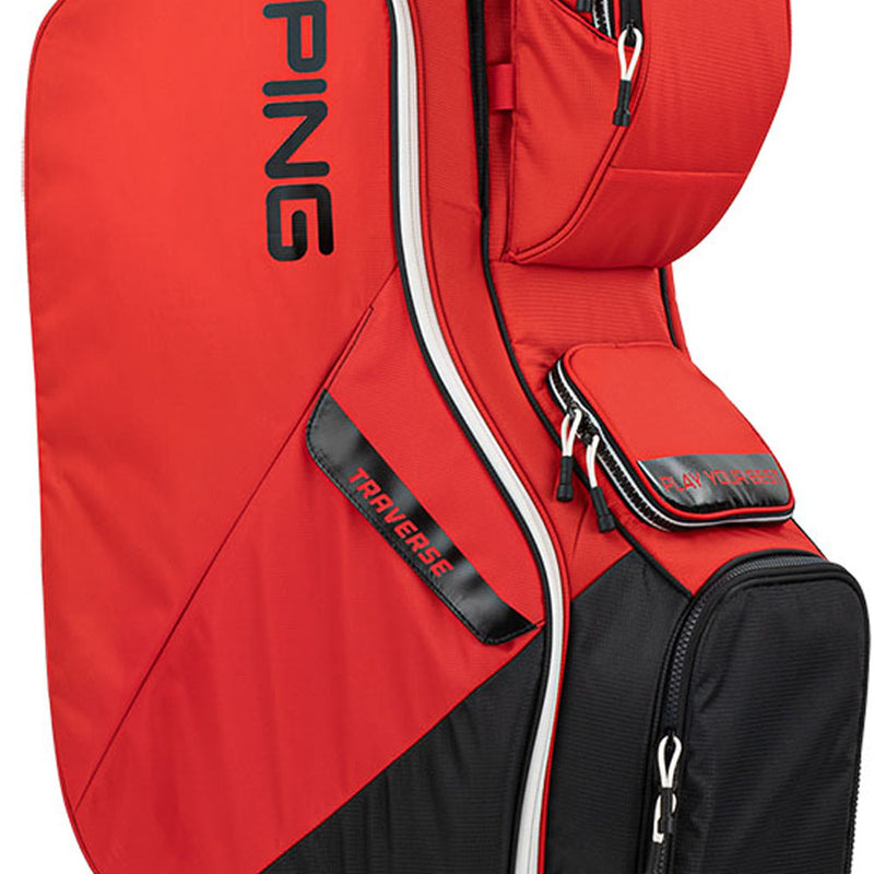 Ping Traverse Cart Bag - Red/Black/White