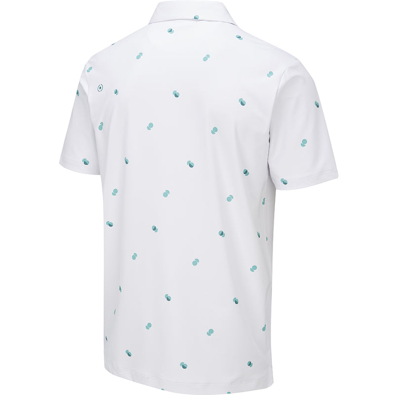 Ping Two Tone SensorCool Polo Shirt - White/Aquarius