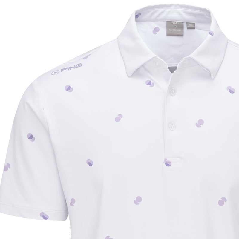 Ping Two Tone SensorCool Polo Shirt - White/Cool Lilac