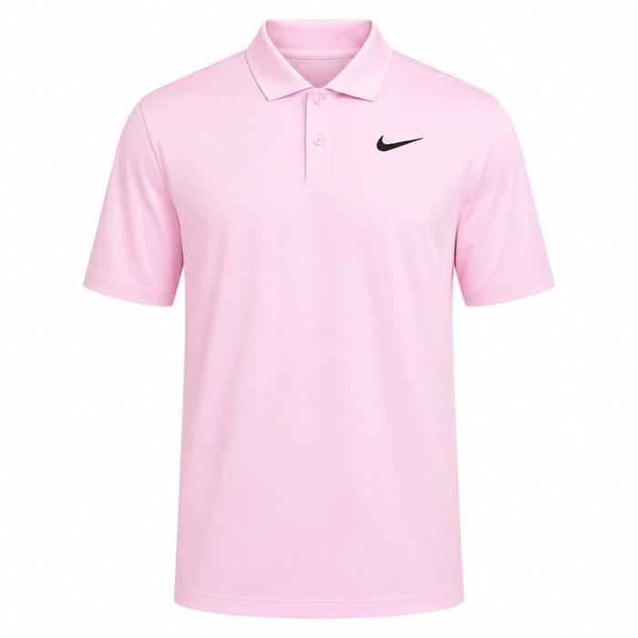 Nike Dri-Fit Velocity Solid Polo Shirt - Pink Foam/Black