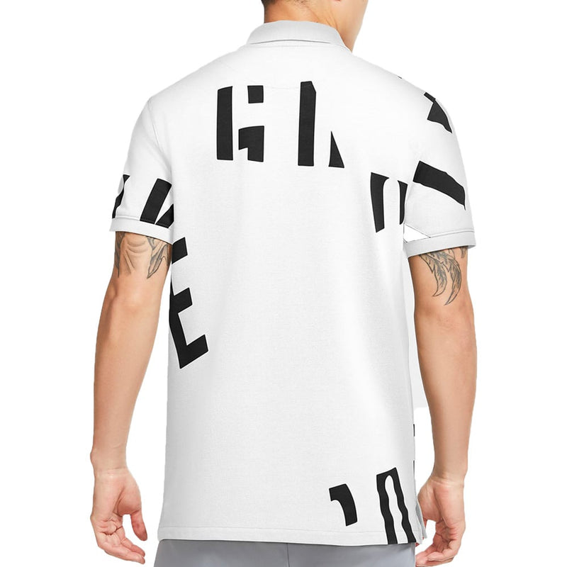 Nike Dry Hacked Slim Golf Polo Shirt - White