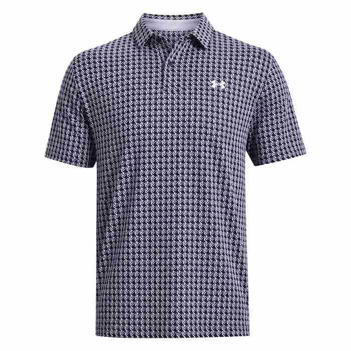 Under Armour T2G Printed Polo Shirt - Midnight Navy/Enamel Blue/White