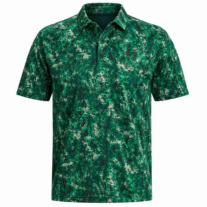 Under Armour Playoff 3.0 Printed Polo Shirt - Campus Ivy/Black