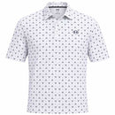 Under Armour Drive Chill Printed Polo Shirt - White/Midnight Navy/Midnight Navy
