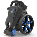 PowaKaddy Micra 3-Wheel Push Trolley - Gunmetal/Blue