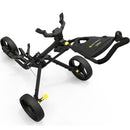 PowaKaddy Twinline 5 Lite 3-Wheel Push Trolley - Matte Black