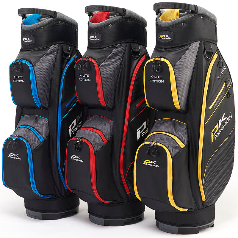 PowaKaddy X-Lite Edition Cart Bag - Black/Gun Metal/Blue