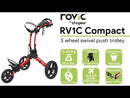 Clicgear Rovic RV1C Compact 3-Wheel Push Trolley - Light Blue