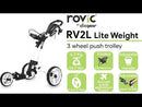 Clicgear Rovic RV2L 3-Wheel Push Trolley - Charcoal/Lime