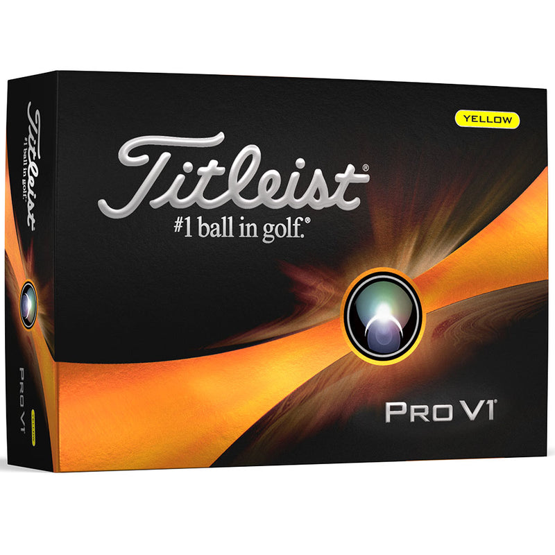 Titleist Pro V1 Golf Balls - Yellow - 12 Pack