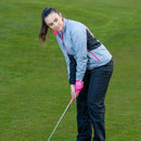 ProQuip Aquastorm Ebony Ladies Waterproof Jacket - Dove Grey/Black/Bright Pink