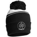 ProQuip Bobble Hat Fleece Lined - Black/White