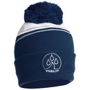 ProQuip Bobble Hat Fleece Lined - Navy/White