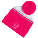 ProQuip Bobble Hat Fleece Lined - Pink/White