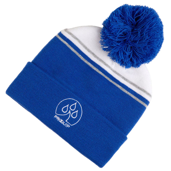 ProQuip Bobble Hat Fleece Lined - Royal/White