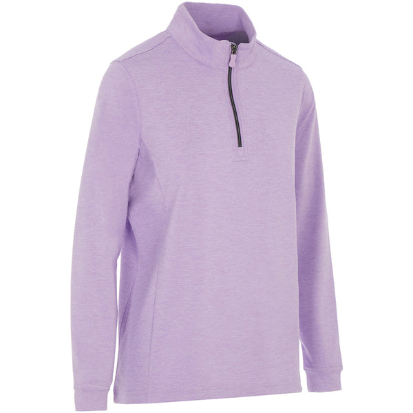 ProQuip Ladies Emma Melange 1/4 Zip Pullover - Digital Lavender