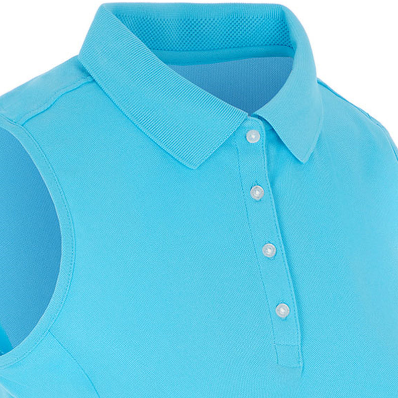 ProQuip Ladies Pro Tech Sleeveless Polo Shirt - Azure Blue