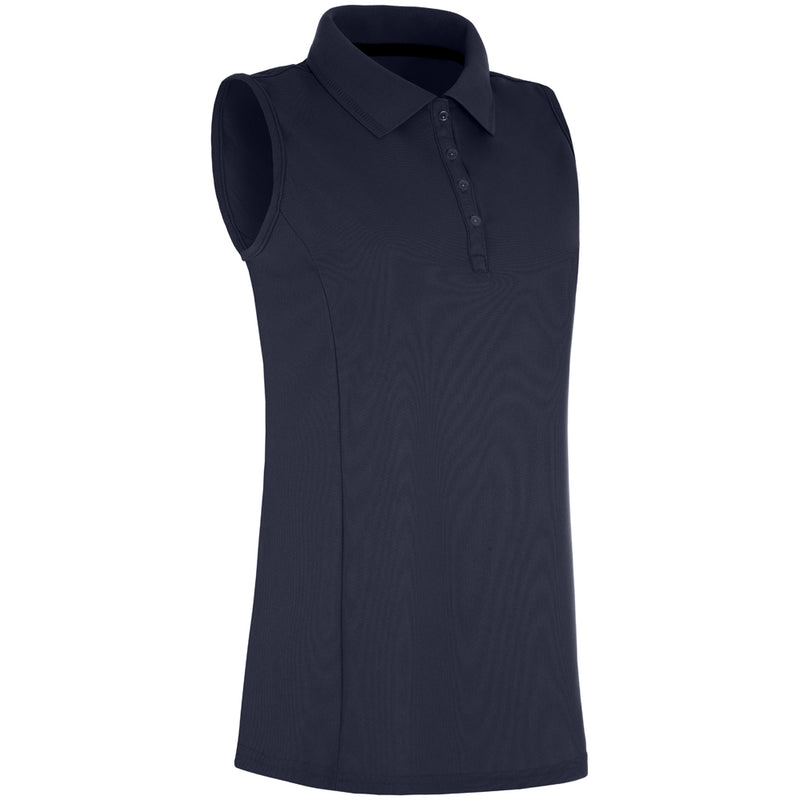 ProQuip Ladies Pro Tech Sleeveless Polo Shirt - Navy