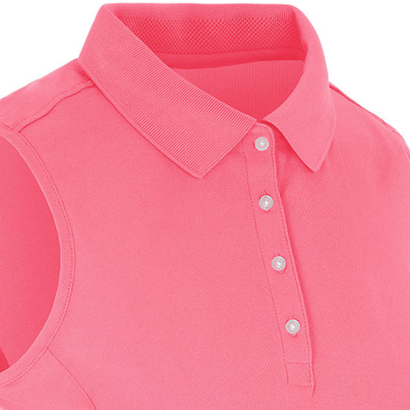 ProQuip Ladies Pro Tech Sleeveless Polo Shirt - Shocking Pink