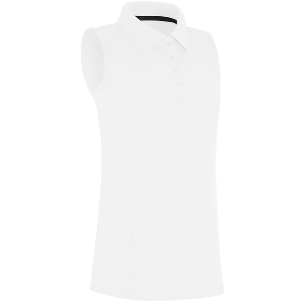 ProQuip Ladies Pro Tech Sleeveless Polo Shirt - White
