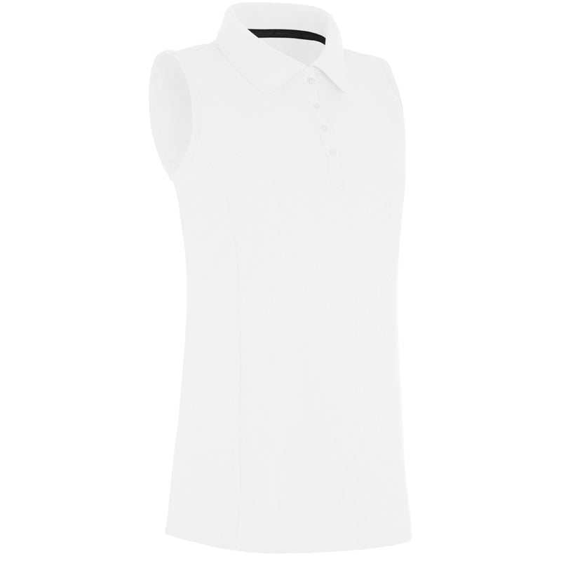 ProQuip Ladies Pro Tech Sleeveless Polo Shirt - White