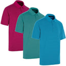ProQuip Pro Tech Feeder Stripe Polo 3 Pack - Blue/Fushia/Porcelain